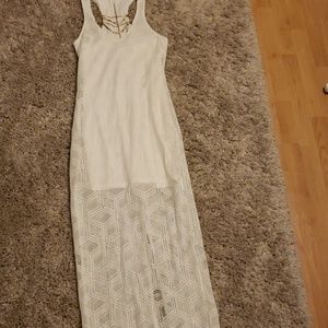 White bebe maxi dress